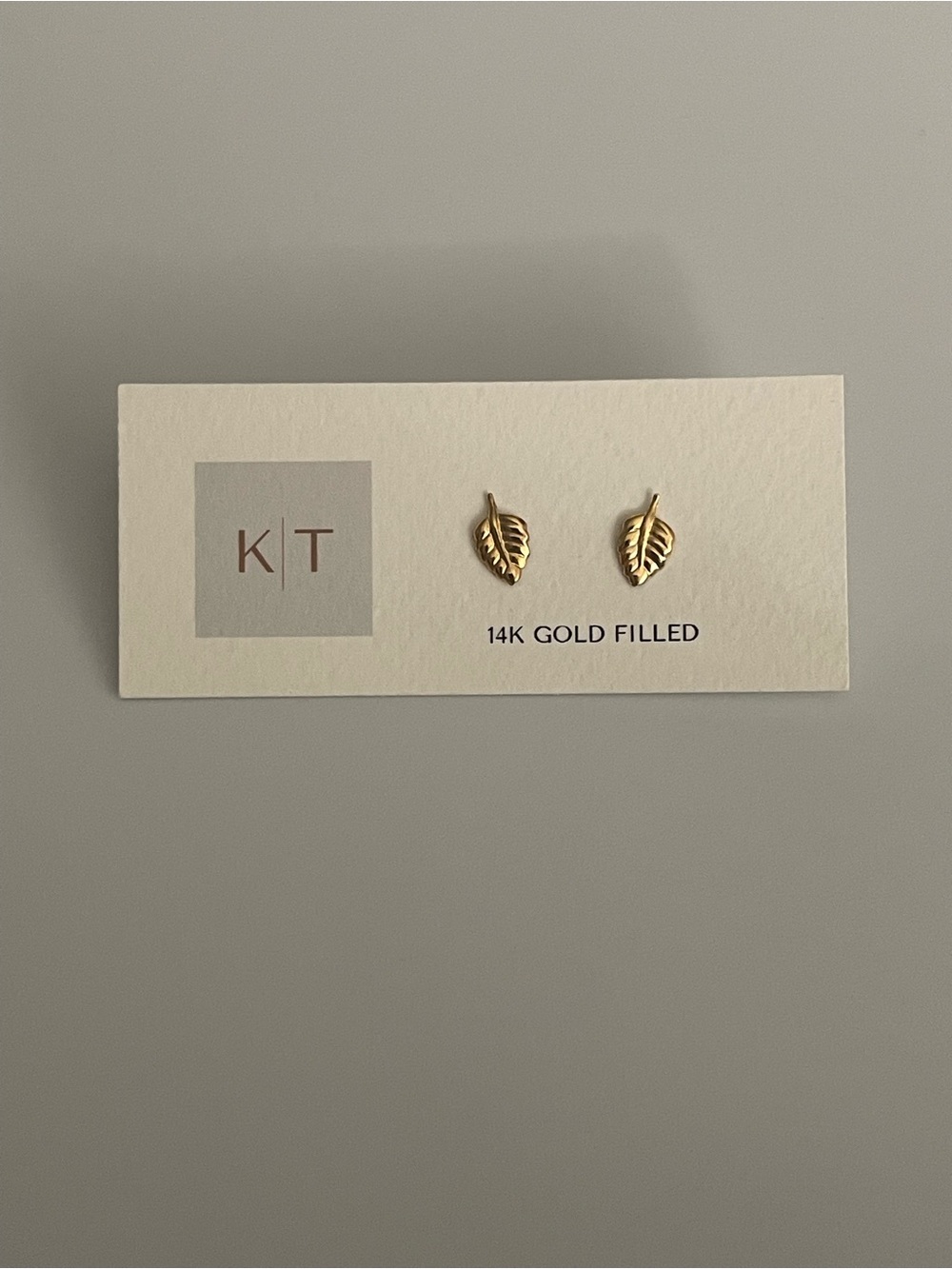 14K Gold Filled Leaf Stud Earrings